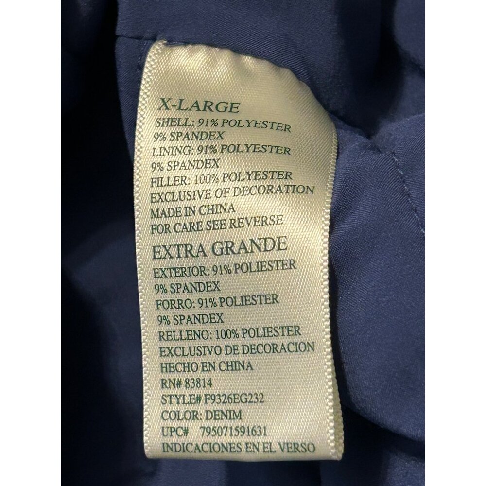 Tangerine Women's Blue Puffer Vest XL Lightweight Quilted Design Very Soft Warm - Picture 5 of 6